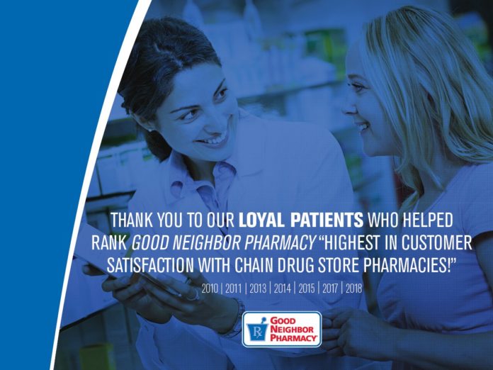 Good Neighbor Pharmacy JD Powers Customer Satisfaction Award