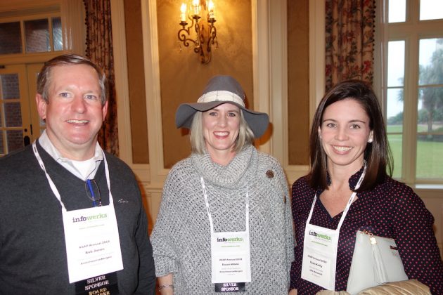 AmerisourceBergen’s Bob Jones, left, and Dawn White, with eRx Network’s Ryan Kelly, right.